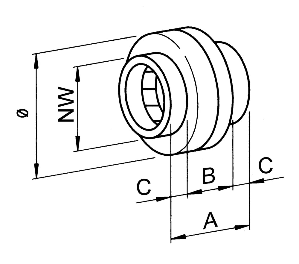 Helios Radial-Rohrventilator RR 250 C, 230V einstufig (Metallgehäuse)