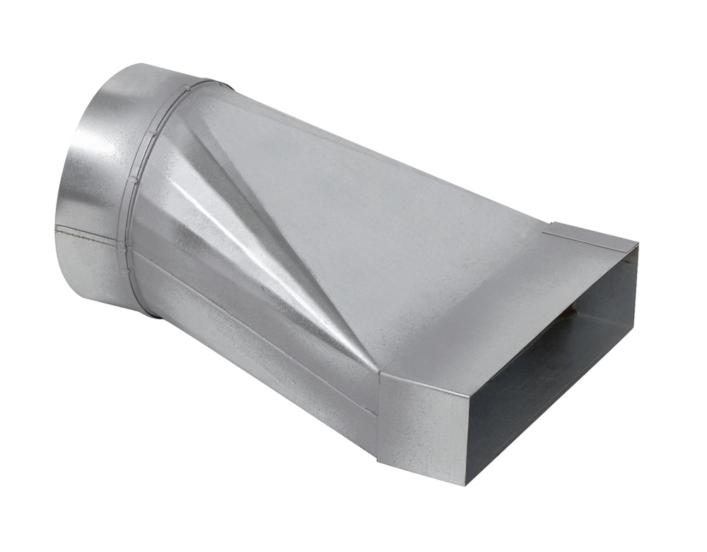 Helios FK-Ü 125/200, Übergang von Rohr DN 125 mm auf Flachkanal 200 x 50 Stahlblech verzinkt