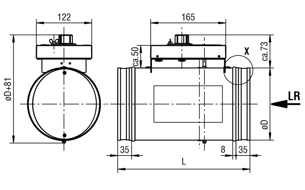 Schako Volumenstromregler VM-PRO-R-E, NW 100mm