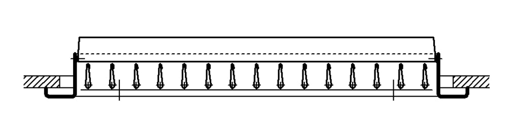 Schako Lüftungsgitter IB11L, LxH=425x125mm