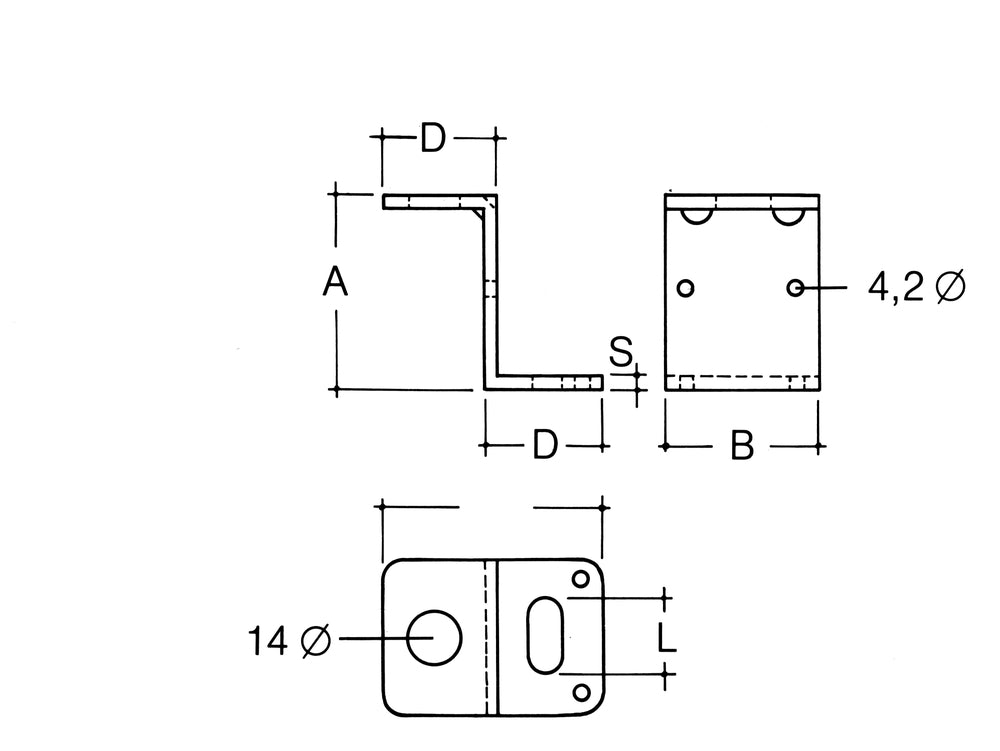 MEZ Aufhängeelement ELL-8173, Breite 30mm, Länge 100mm