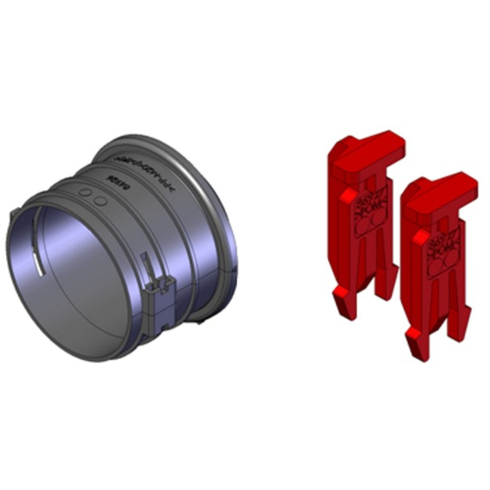 Helios FRS-ES 75, FlexPipe Einzelstutzen Rund 75 mit Bajonett- Verschluss für Blechteile