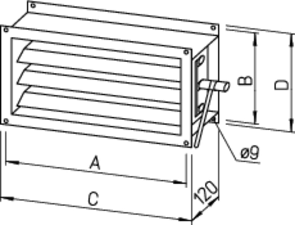 Helios JVK 80/50, Jalousieklappe