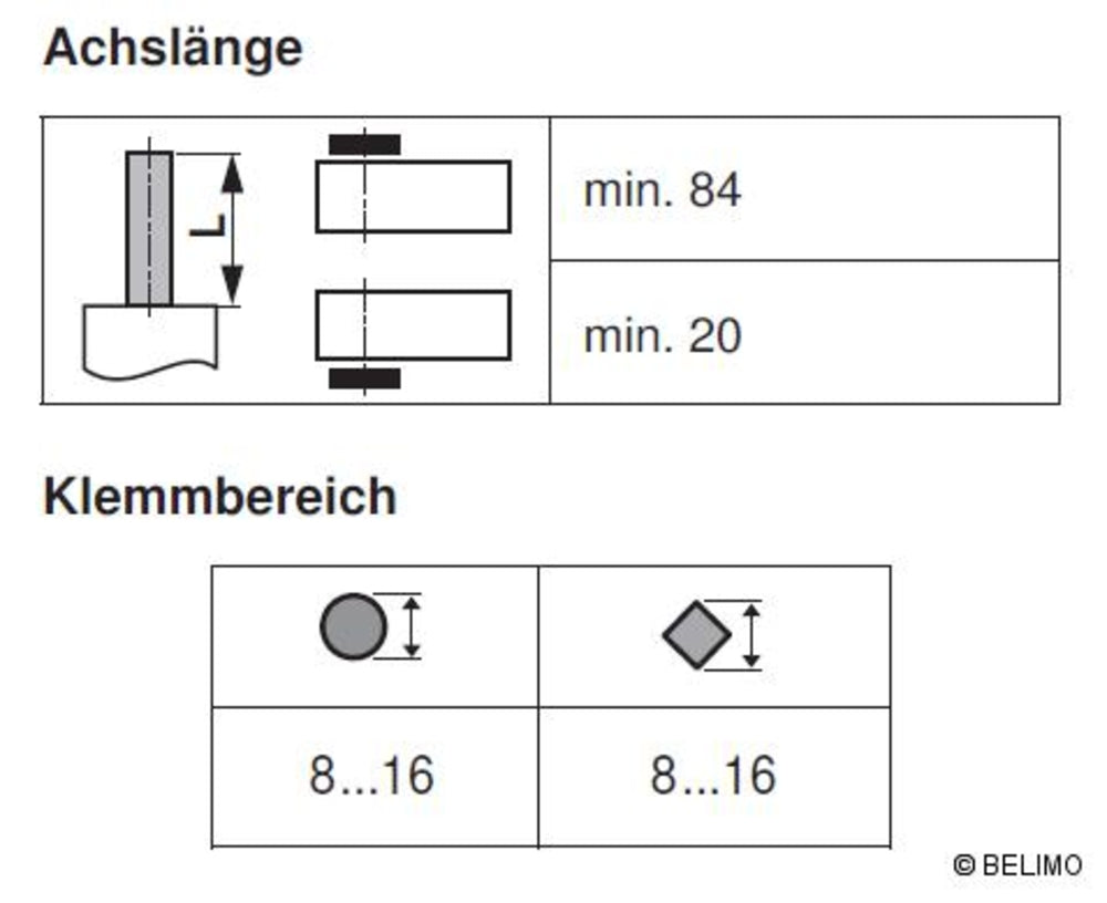 Belimo Federrücklaufantrieb, Stetig, AC/DC 24 V, 4 Nm LF24-SR