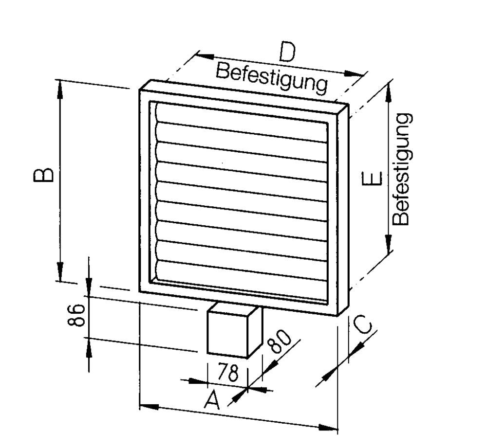 Helios EVK 315, Elektrische Verschlußklappe für Ansteuerung über Relais