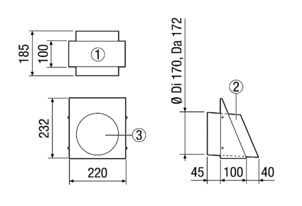 Maico Wandstutzen KW-FL 16E