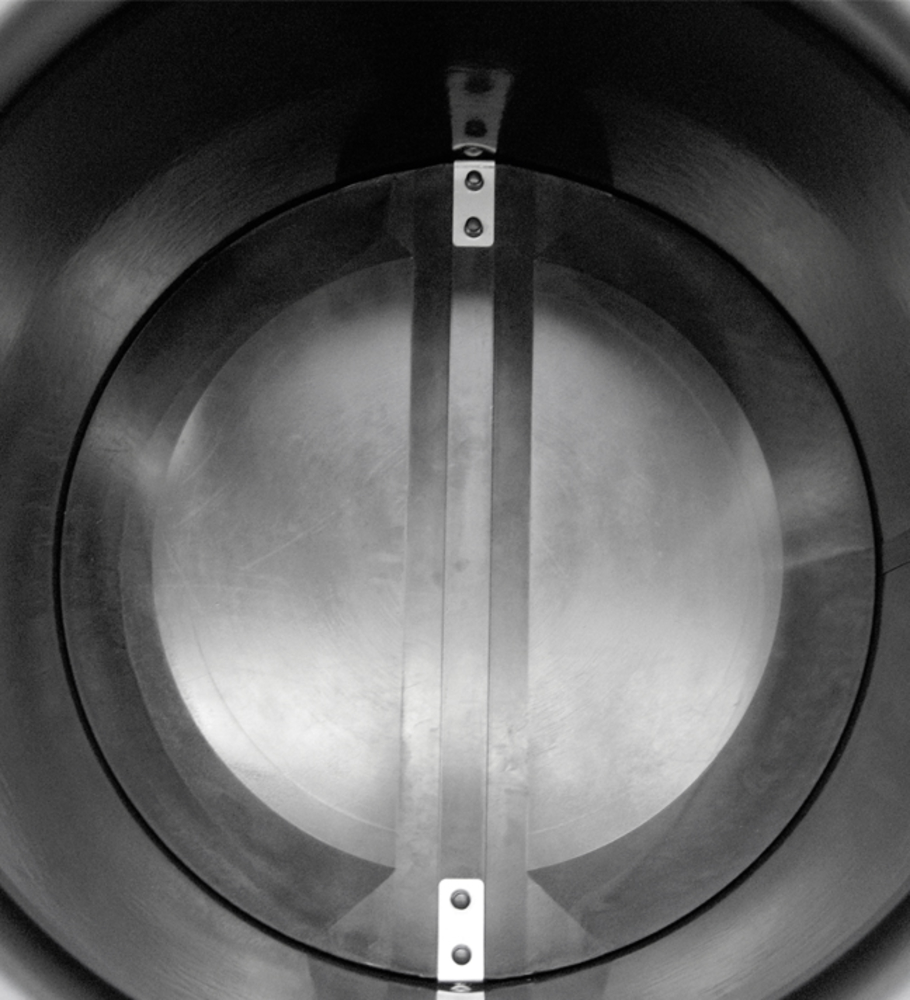 Ventaflex Drosselklappe NW250, aus dämmendem, glattflächigem PU-Hartintegralschaum