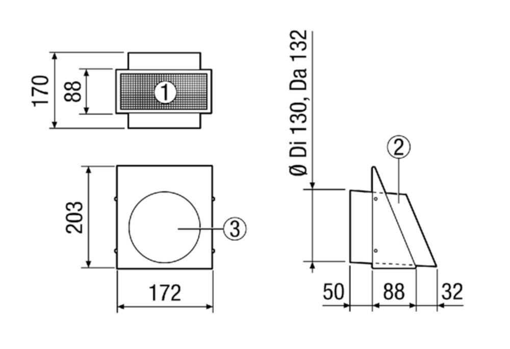 Maico Wandstutzen KW-FL 12E