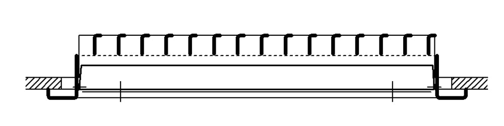 Schako Lüftungsgitter IB2V, LxH=825x125mm