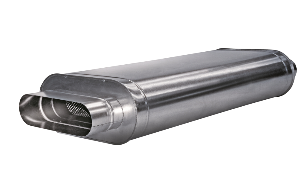 m+a Telefonieschalldämpfer TSDO oval, BxH=1620x250mm, Einbaulänge=1070mm