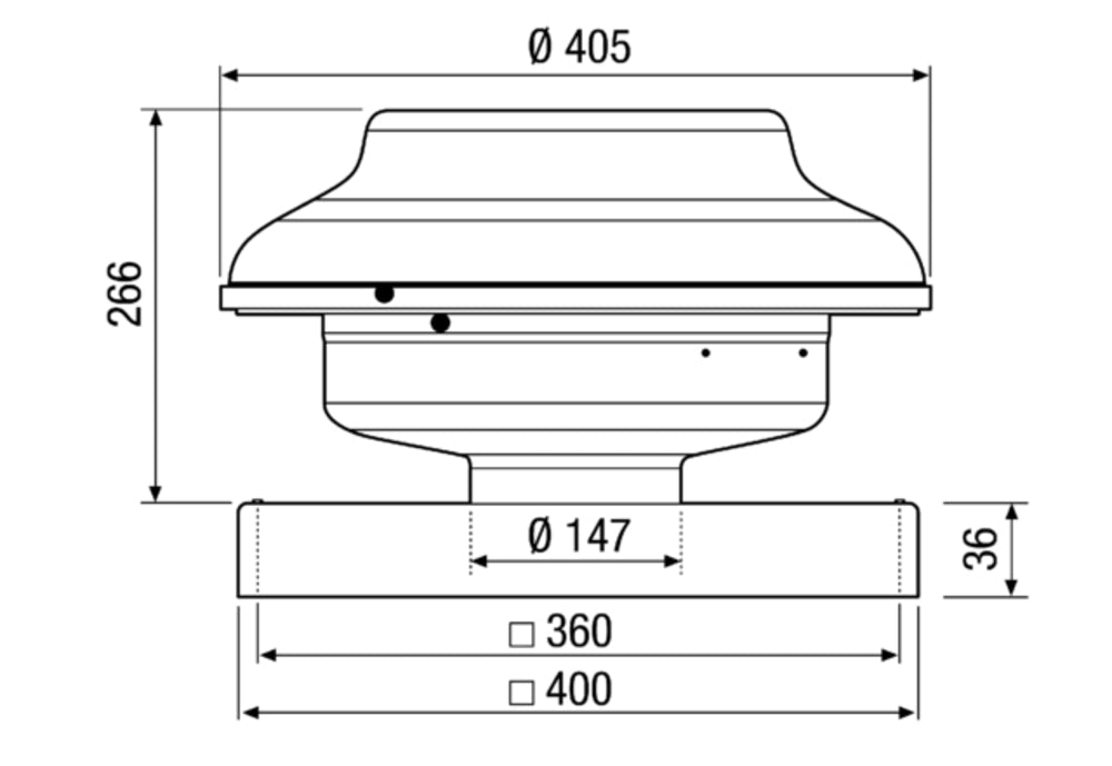 Maico Mini-Radial-Dachventilator EHD 15