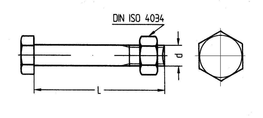 Sechskantschraube mit Mutter M6x40mm