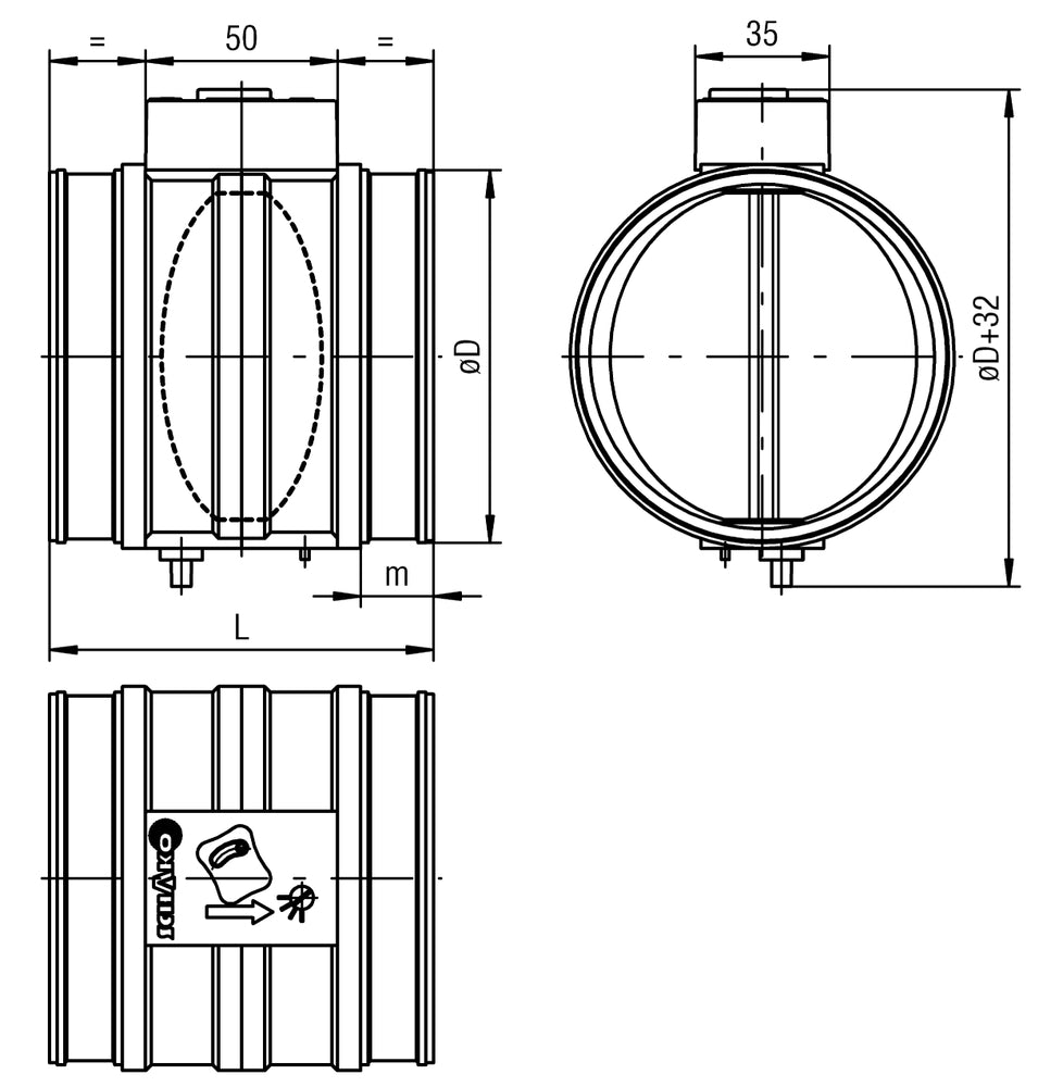 Schako Volumenstromkonstanthalter VOLKOM, NW 250mm