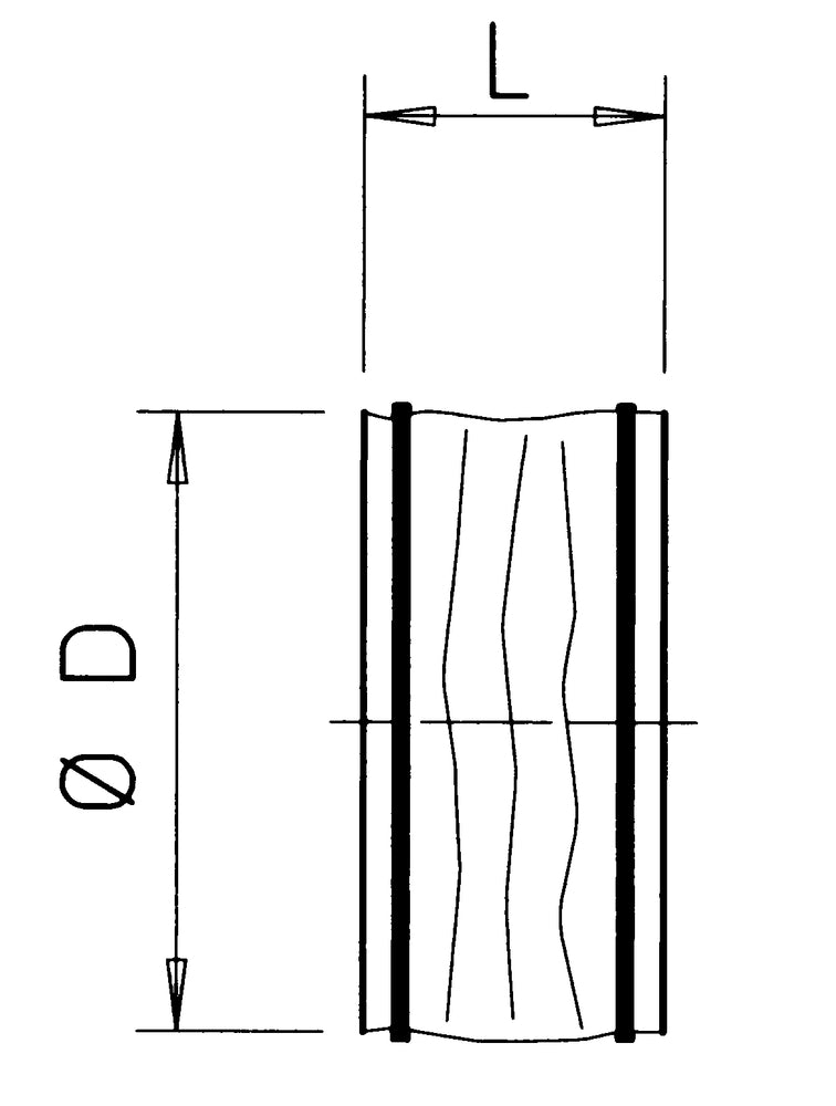 Helios FM 315 EX, Flexible Manschette für EX- Bereich mit 2 Schlauchschellen