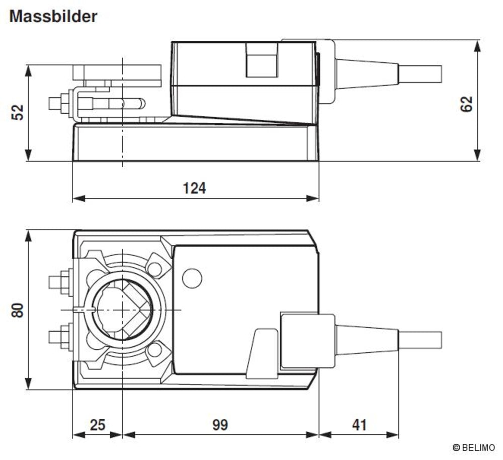 Belimo Klappenantrieb, Stetig, AC/DC 24 V, 10 Nm NM24A-SR
