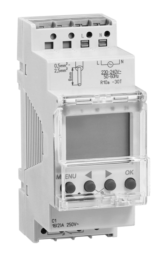 Helios WSUP-S, Wochenzeitschaltuhr mit potentialfreiem Kontakt Schaltschrankmontage