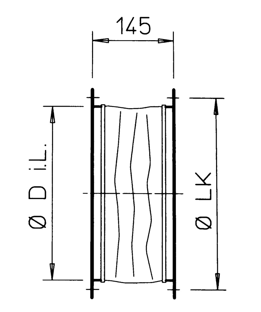 Helios STS 500, Flexible Verbindung mit 2 Rohrflanschen