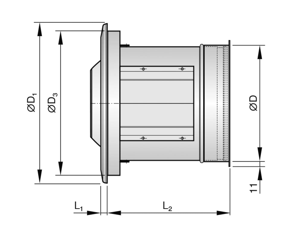 Trox Weitwurfdüse TJN-K/160/C/D