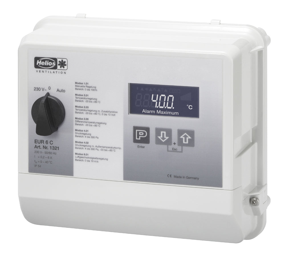 Helios EUR 6 C, Elektron. Universal-Regelgerät zur stufenl. Drehzahl-Regelung