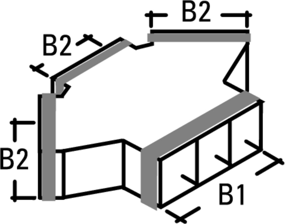 späth Flachkanal 3-fach Verteilerkasten FK-VK3, B1/B2=220/3x140mm
