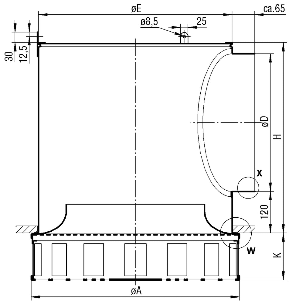 Schako Ideal-Komfort-Auslass Typ IKA, 500mm