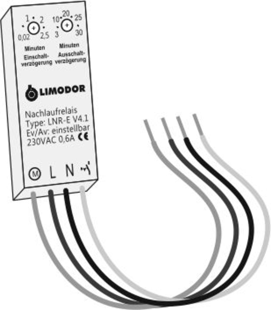 Limodor Nachlaufrelais LNR (Nachlaufzeit einstellbar)