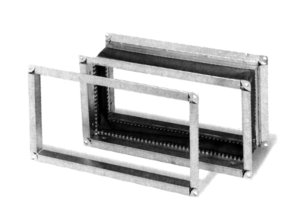 Helios VS 30/15, Flexibles Verbindungsstück rechteckig, mit Flanschen