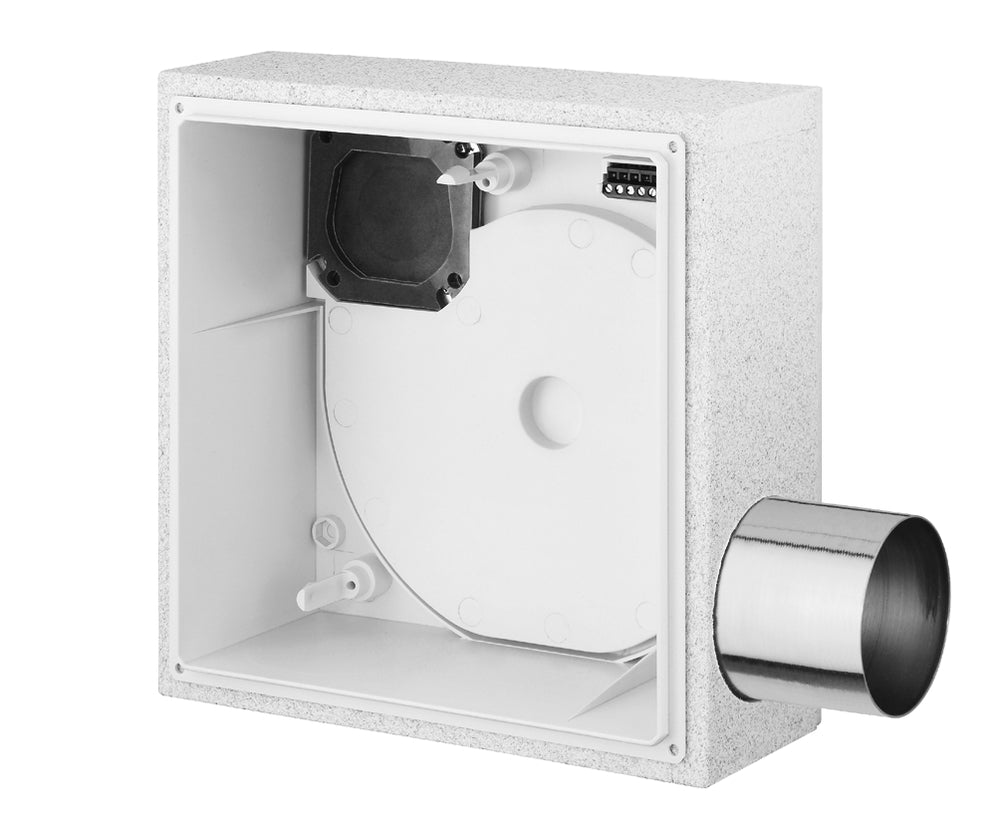 Helios ELS-GUBRZR, UP-Gehäuse mit Brandschutzklappe, -ummantelung  Zweitr. rechts, Ausbl. rückstg