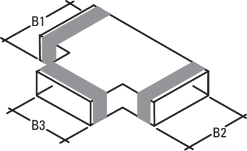 späth Flachkanal-T-Stück FK-T, B1/B2/B3=300mm