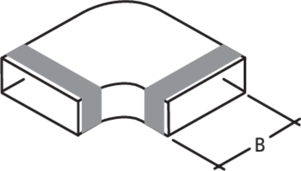 späth Flachkanal-Bogen 90° waagrecht FK-BW90, B=220mm