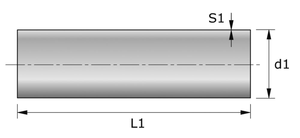 Metu-Form Rohr (Glattrohr-System) NW 100 Länge 2000