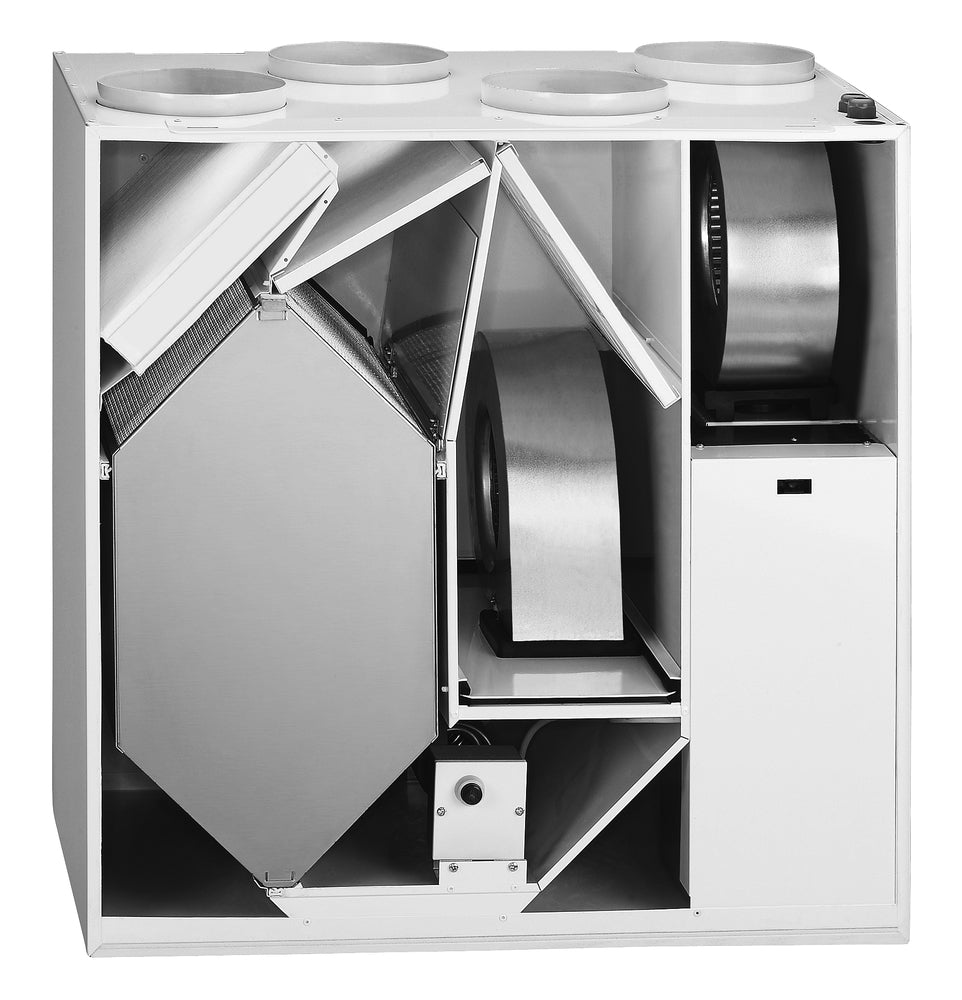 Helios KWL EC 200 W R, Lüftungsgerät rechts mit WRG EC-Motoren Auto-Bypass und Web-Server