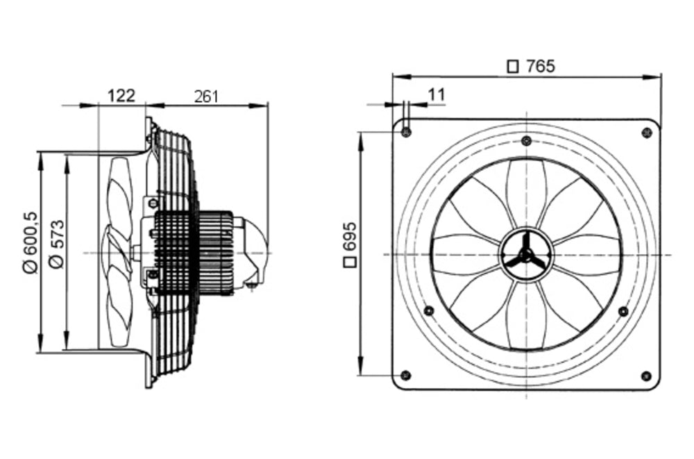 Maico Axial-Wandventilator DZQ 56/4 B