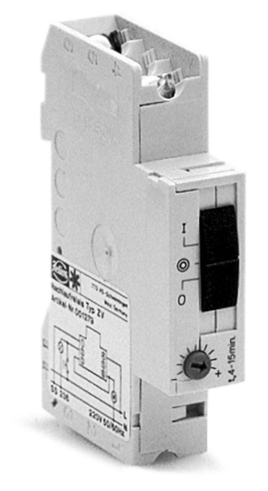 Helios ZV, Zeit-Nachlaufrelais für Verteilerschrankeinbau I max. 2,1 A (Ind), 1-PH 230 V