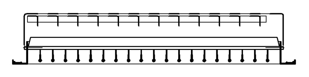 Schako Lüftungsgitter Typ AL16, LxH=825x225mm