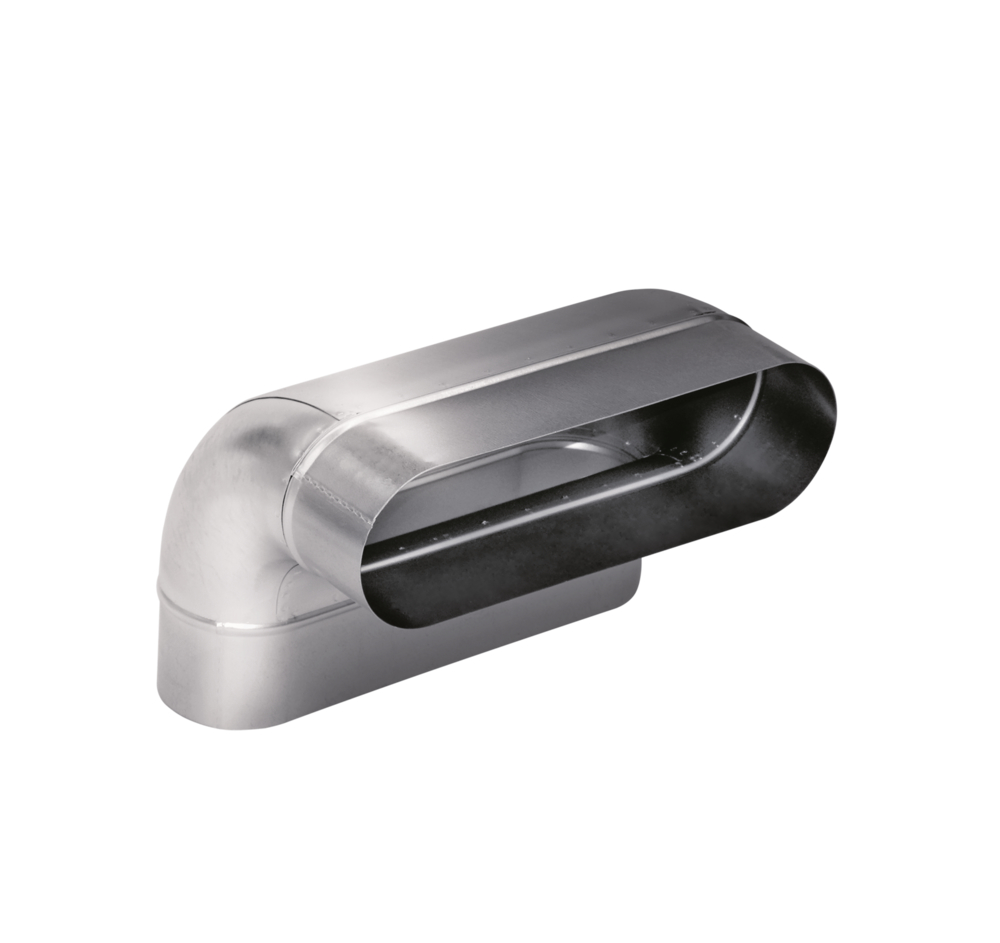 m+a Bogen BVSO 45° oval, vertikal, BxH=900x250mm, Einstecktiefe=90mm