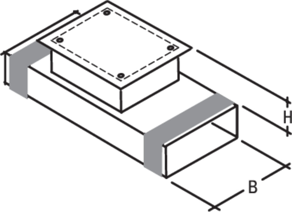 späth Flachkanal Zwischenstück mit Reinigungsöffnung FK-ZRÖ, B=140, B=mm