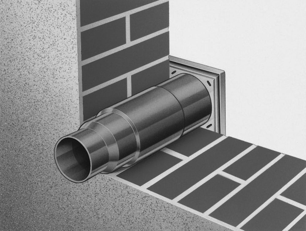 Helios TMK 125/150, Teleskop-Mauerkasten für Wand- durchführung, mit Stufen- stutzen DN 125/150/160