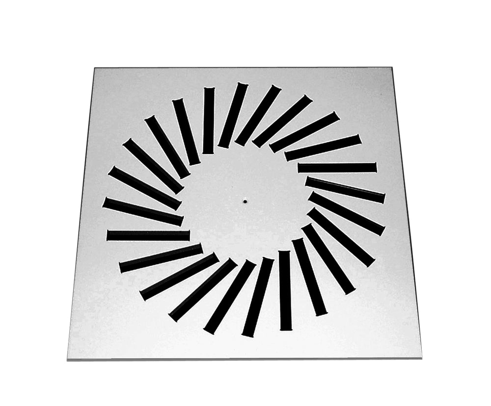 späth runder Deckendrallauslass DF-RO-C-A 594mm, 24 halbradiale Lamellenstanzungen