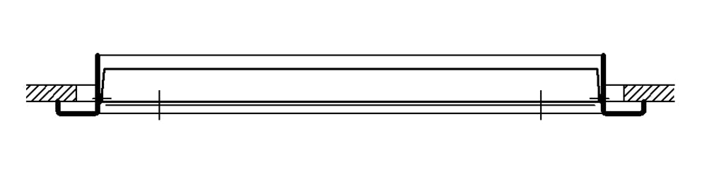 Schako Lüftungsgitter IB1V, LxH=1025x225mm