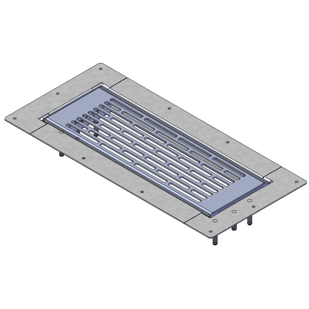 Helios FRS-BGS 1, FlexPipe Boden-Gitter-Set für Multi-Boden-Kasten für Bodengitter