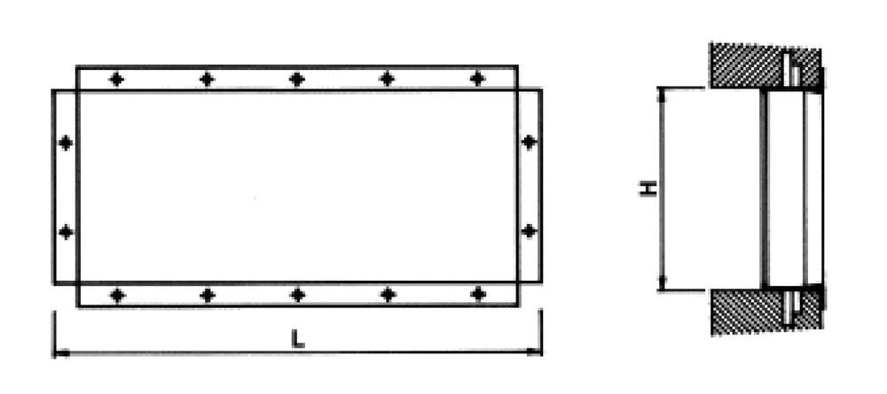 späth Einbaurahmen MM, BxH=325x325