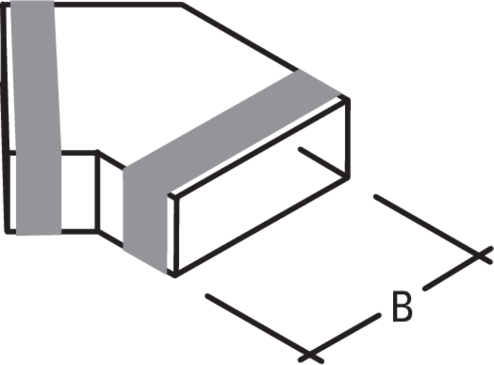 späth Flachkanal-Bogen 45° waagrecht FK-BW45, B=220mm