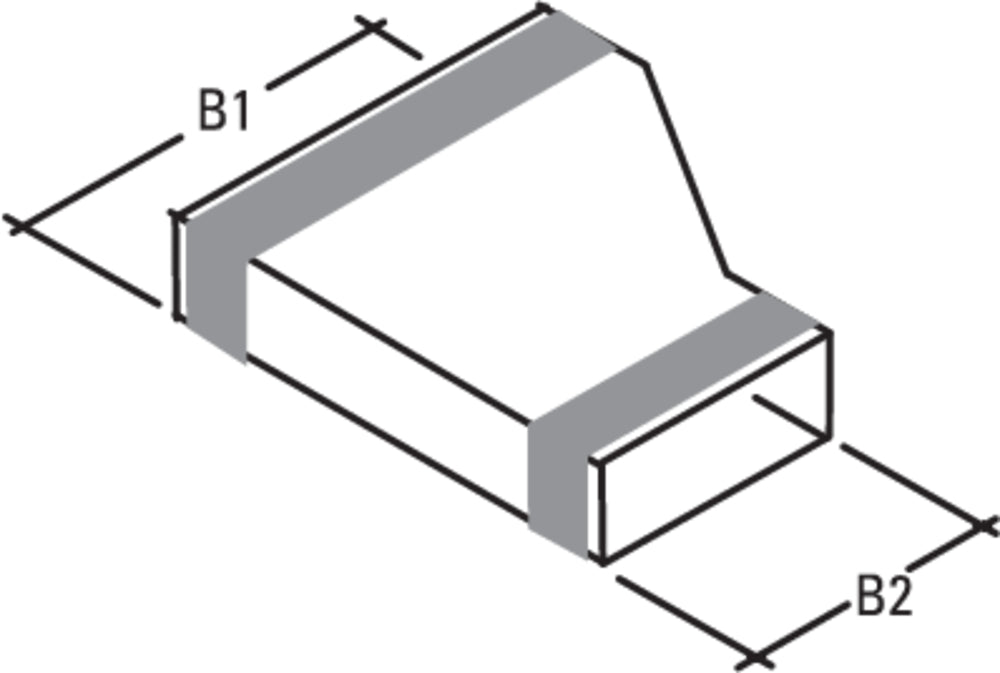 späth Flachkanal Reduzierung (asymmetrisch) FK-R, B1/B2=140/100mm