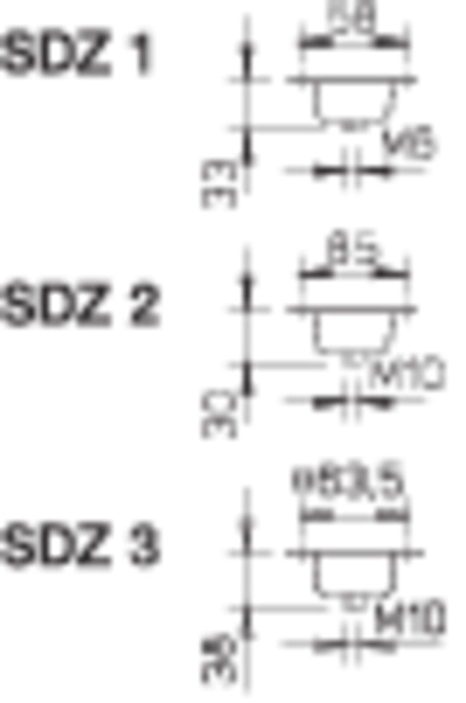 Helios SDZ 3, Schwingungsdämpfer für Zugbelastung, 1 Satz = 4 Stück