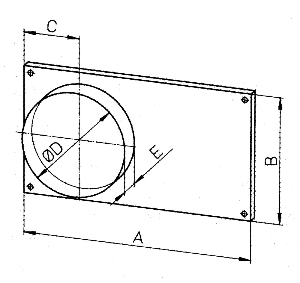 Helios FSK 60/35, Formstücke zu Kanalventilator 1 Satz = 2 Stück