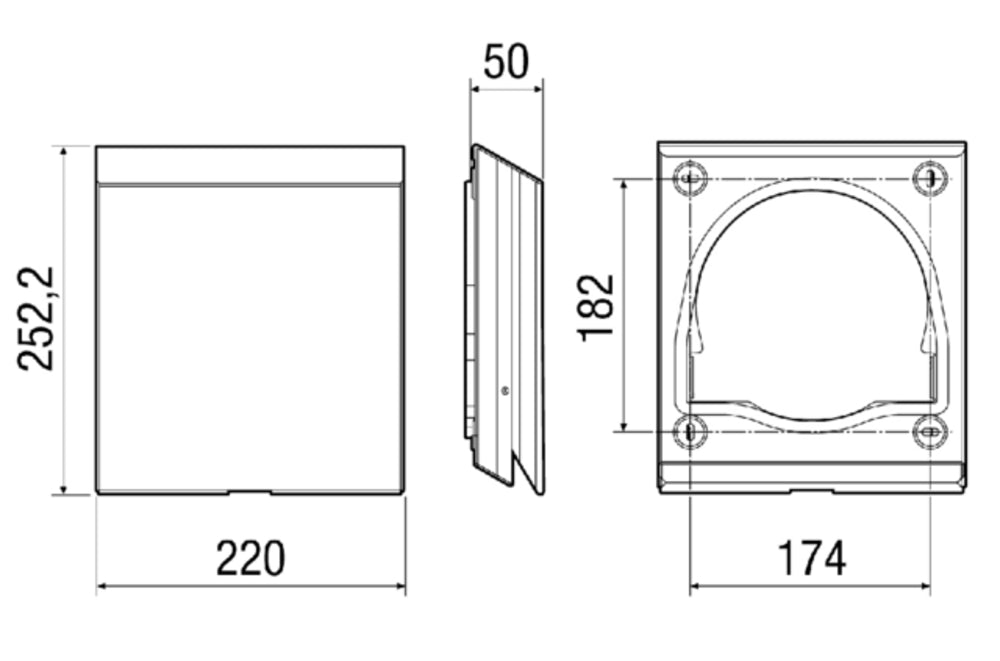 Maico Außenabdeckung PP 45 AE, Farbe Edelstahl, für Endmonate-Set PP 45