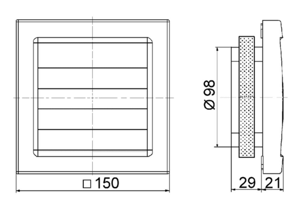 Maico Kleinraumventilator AKE 100, Kellerentfeuchtung, 92 m3/h, DN 100
