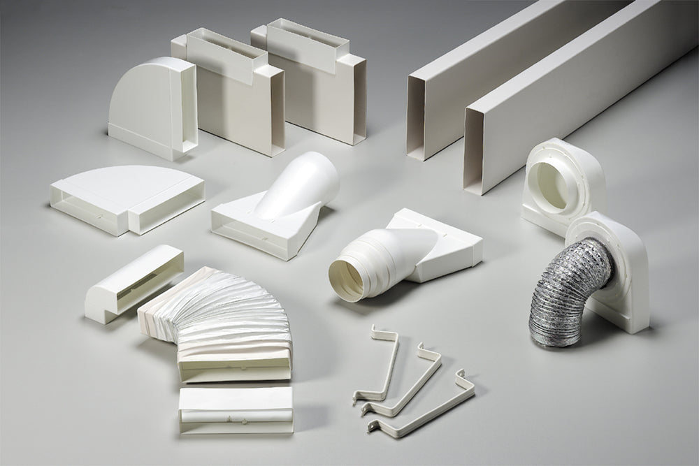 Helios FOM, Flachkanal ohne Muffe Länge = 1 m, Kunststoff weiß