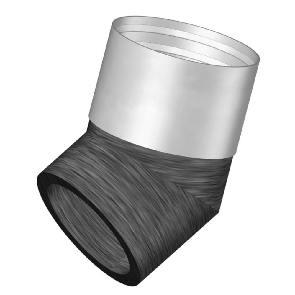 Helios IP-B 125/45, IsoPipe 45 Grad Bogen mit Muffe